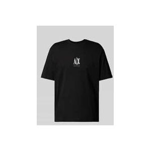 Armani Exchange Icon Project Herentrui met geborduurd logo, zwart.