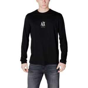 Armani Exchange - T-shirt - Langemouwen - Zwart - 100% Katoen