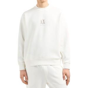 Sweatshirt - Wit - Katoen - Normale Pasvorm - Geborduurd Logo