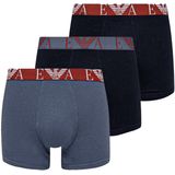 Emporio Armani - 3-Pack Boxers - Blauw - Stretchkatoen