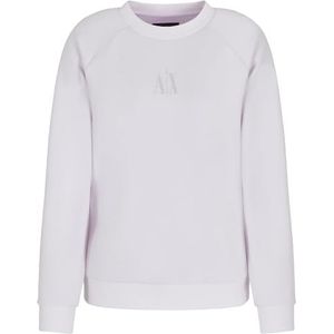 Armani Exchange, Sweatshirts & Hoodies, Dames, Wit, M, Casual sweatshirt met lange mouwen