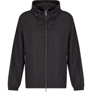 Armani Exchange, Heren, Jassen, Zwart, Maat: S Polyamide,