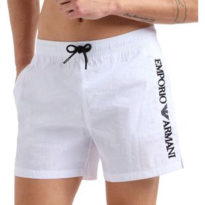 Emporio Armani - Heren Boxer Zwembroek - Wit - Polyester