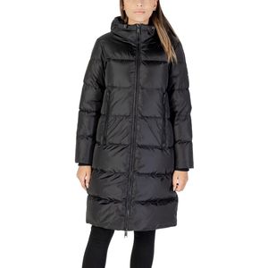 Armani Exchange Dames Padded Side Logo Patch Verstelbare Collar Jacket, Zwart, M, zwart, M