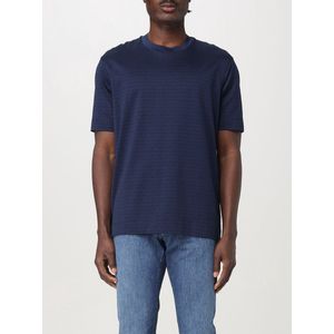 Emporio Armani, Heren, Tops, Blauw, Maat: 2XL Katoen,