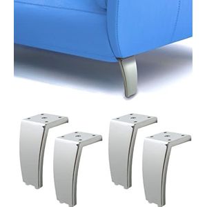 IPEA Set van 4 meubelpoten en banken, model winter, hoogte 120 mm, set van 4 ijzeren poten, speciaal design poten voor bank, fauteuil, kasten, meubels, poten, kleur