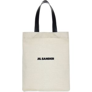 Jil Sander, Heren, Tassen, Beige, Maat: ONE Size Katoen,