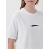 Jil Sander - T-shirt - Wit - Katoen - Ronde Hals - Korte Mouwen