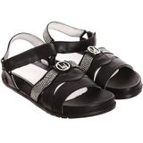 Liu Jo - Dames Sandalen - Zwart - Leer - Klittenbandsluiting