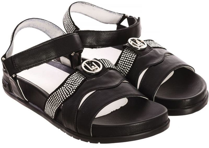 Liu Jo - Dames Sandalen - Zwart - Leer - Klittenbandsluiting