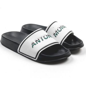 Antony Morato, Comfortabele Slippers met Ronde Neus Zwart, Heren, Maat:41 EU