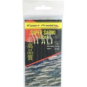 Pêcheur SABIKI UV kit 6 leurres alacciara avec filaments 14