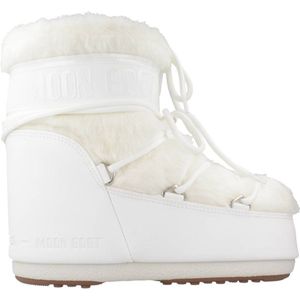 Moon Boot Icon Low White Faux Fur Boots