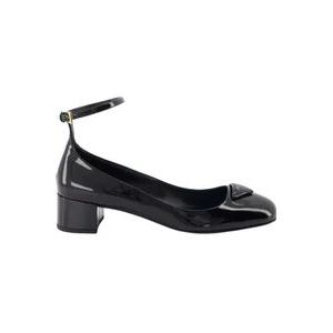 Prada, Lakleren Pumps Zwart, Dames, Maat:38 EU