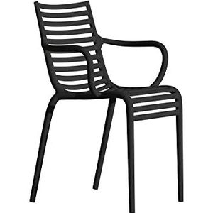 driade Pip-e fauteuil, polypropyleen, donkergrijs, medium