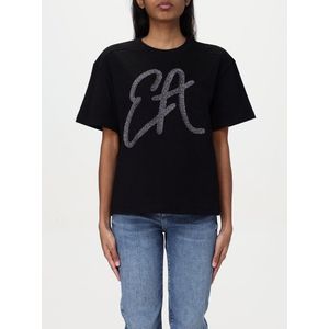 Emporio Armani, Dames, Tops, Zwart, Maat: S Katoen,