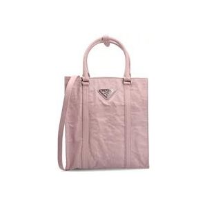 Prada Leren handtas voor vrouwen , Pink , Dames , Maat: ONE Size