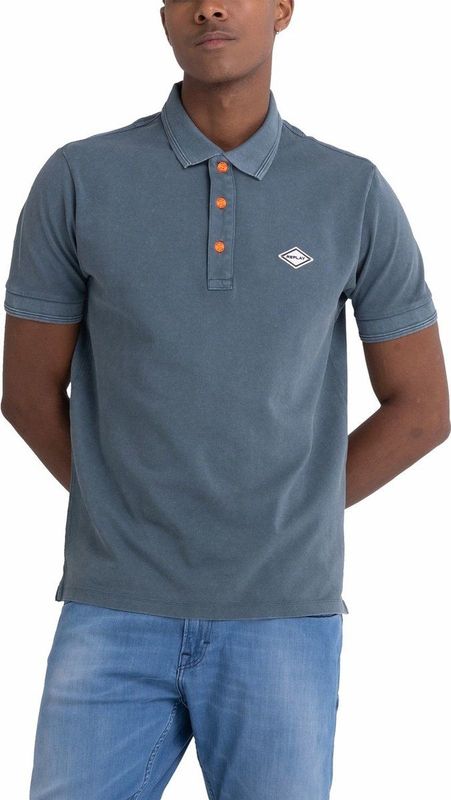 Replay - Polo - Blauw - Katoen - Normale Fit