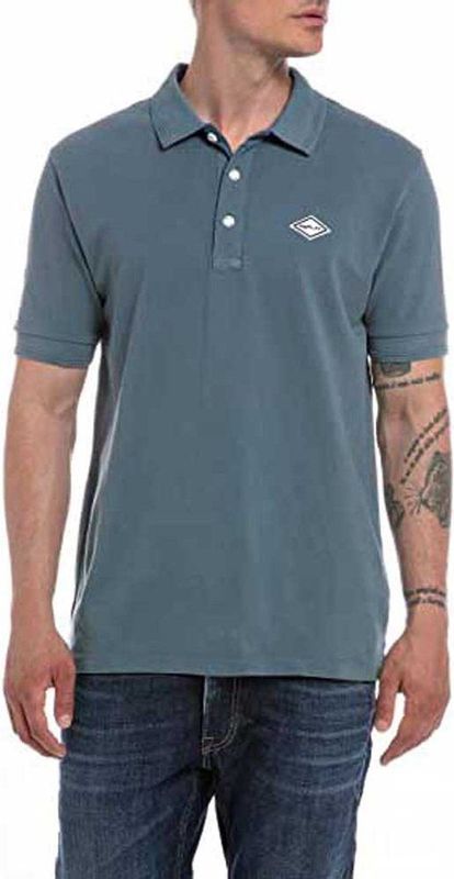 Replay M3070a 000 22696m Polo Met Korte Mouwen Blauw S Man