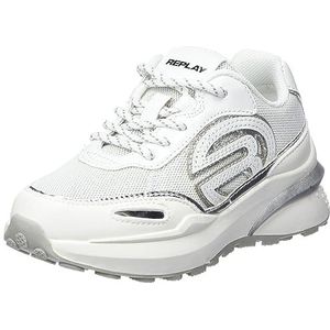 Replay Athena JR-1 sneakers voor jongens en meisjes, 081 White Silver, 31 EU, 081, wit zilver, 31 EU