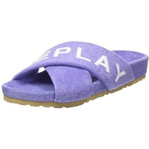 Replay Gaby Cross Pantoffels voor dames, 032 Lila, 35 EU, 032 Lilac, 35 EU