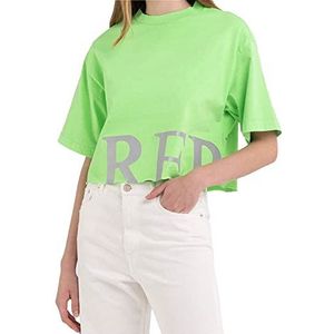 Replay W3798a T-shirt voor dames, 311 neongroen.