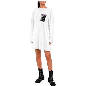 Replay Casual jurk voor dames, Wit (001 White)