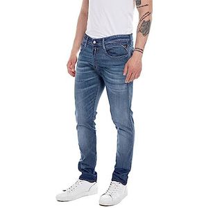 Replay Anbass Slim Fit Bio Herenjeans, Medium Blue 009-1, 30W / 36L