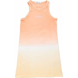 Replay meisjes jurk, 010 Deep Dye Papaya/Lime, 4 Jaren