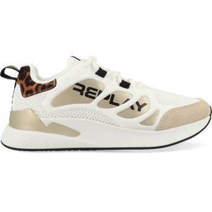 Replay - Maze Jr - Lage Sneakers - Wit - Textiel met Rubberen Inzet