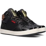 Replay - Cobra 1 - Hoge Sneakers - Zwart - Textiel en Lederlook