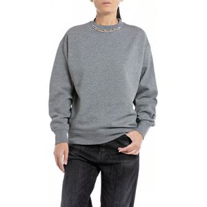 Replay Sweatshirt voor dames, regular fit, M02 Melange Grey., S