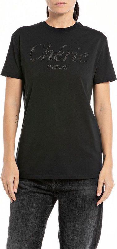 Replay - T-shirt - Zwart - 098 - Dames
