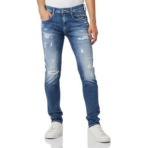 Replay Heren Jeans Bronny Slim-Fit Aged, Medium Blue 009, 38W / 32L