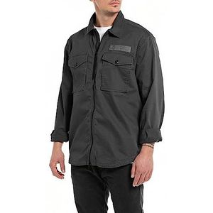 Replay Herenhemd, 097, donkergrijs, S