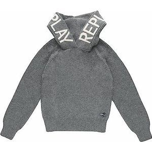 Replay Jongens capuchontrui, M10 donkergrijs gemêleerd., 8 Jaar