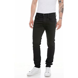 Replay Heren Jeans Broeken ANBASS slim Fit Zwart Volwassenen