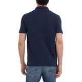 REPLAY - Rechte Polo - Marine - Katoen - Korte Mouwen