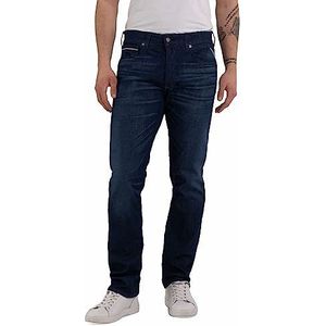 Replay Heren Jeans Grover Straight Fit Bio, donkerblauw 007-6, 38W / 32L