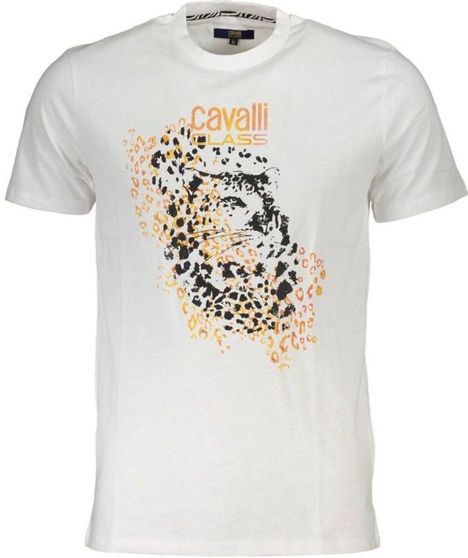T-shirts - Wit - Casual Leopard Print - Katoenen T-shirt