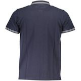 Cavalli Class - Polo Shirt - Marineblauw - Katoen/Polyester/Elastaan - Dubbel Tipped Kraag
