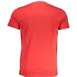 Cavalli Class - Rood Katoenen T-shirt - Heren - Met Logo Print