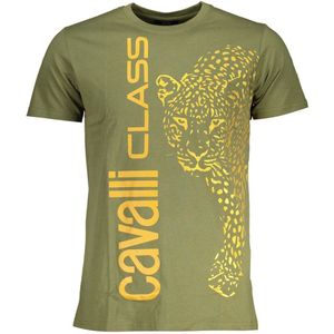 Leopard - T-shirt - Groen - Korte Mouwen - Crew Neck