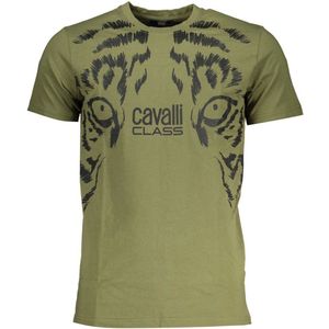 Cavalli Class - T-shirt - Zwart - Katoen - Tijgeroog Graphic