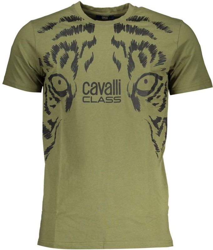 Cavalli Class - T-shirt - Zwart - Katoen - Tijgeroog Graphic