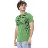 Cavalli Class - T-shirt - Groen - Katoen - Korte Mouwen