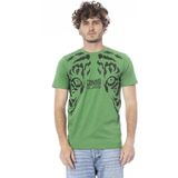 Cavalli Class - T-shirt - Groen - Katoen - Korte Mouwen