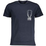 T-shirt - Blauw - Korte Mouwen - Crew Neck