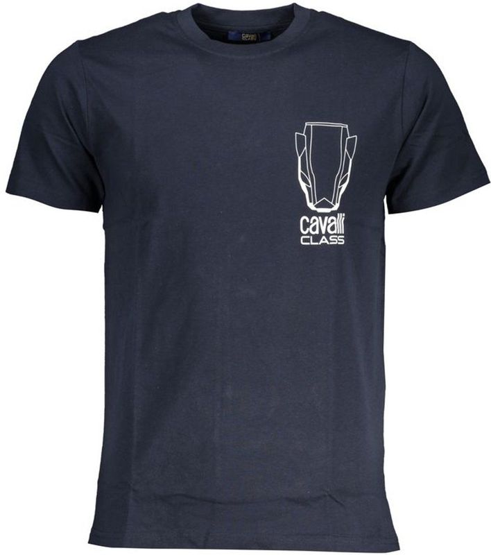 T-shirt - Blauw - Korte Mouwen - Crew Neck