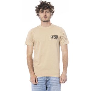 Cavalli Class - Solid Color T-shirt - Beige - Katoen
